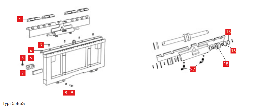 Przesuw boczny CASCADE 2A 55ESS