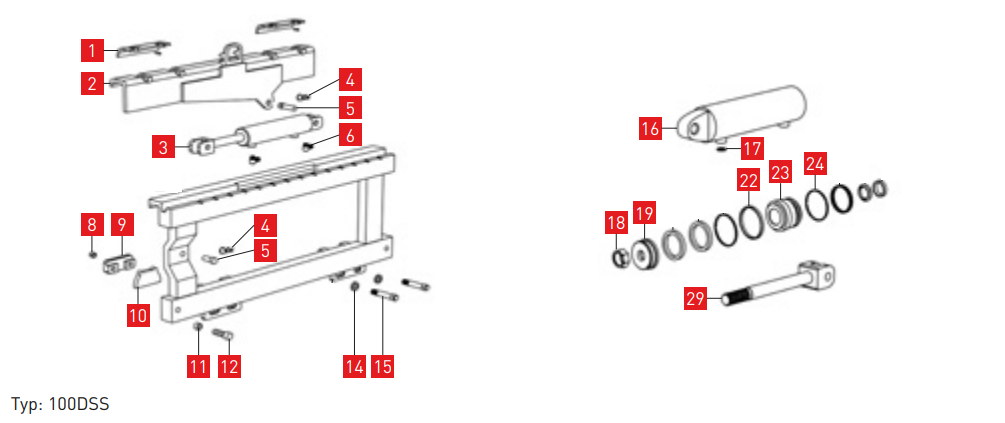 Przesuw boczny CASCADE 3A 100DSS